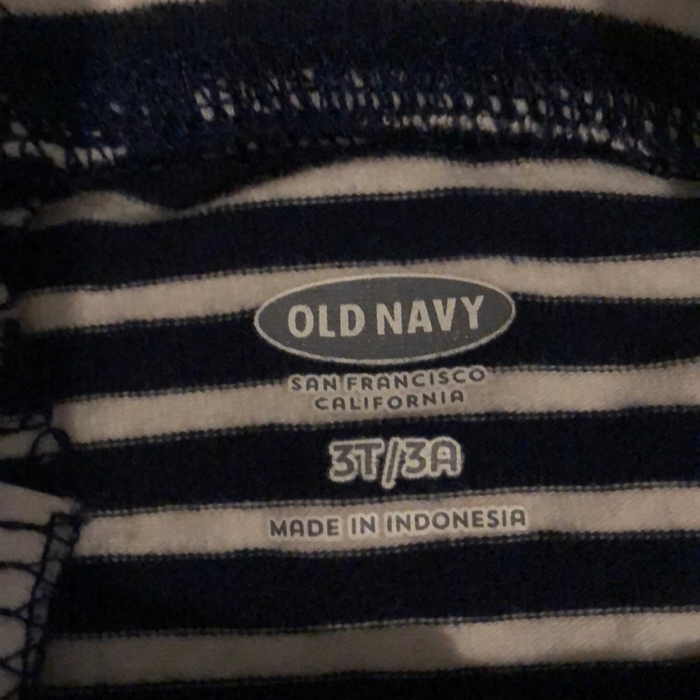 3T girls navy striped leggings - Picture 3 of 4